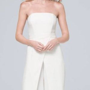 White Strapless Jumpsuit